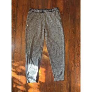 Under Armour Loose Fit Heather Gray Sweatpants, Size Small